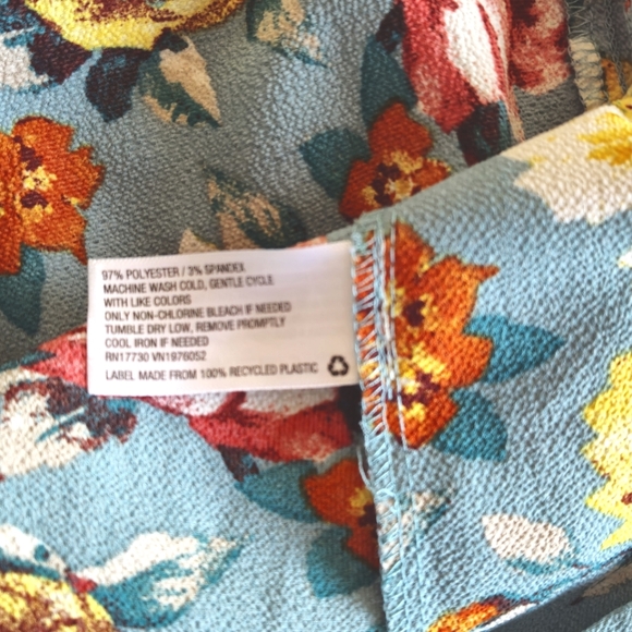 New Xhilaration Women’s Floral Print Off The Shoulder Bell Sleeve Boho Dress XXL - Picture 9 of 10